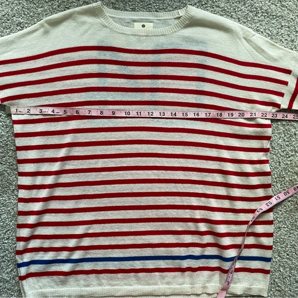 SUNDRY Red White & Blue Striped Cashmere Sweater Number 04 - Picture 5 of 8